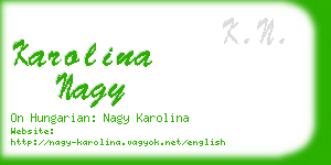 karolina nagy business card